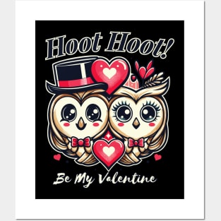 Hoot Hoot, Be My Valentine Posters and Art